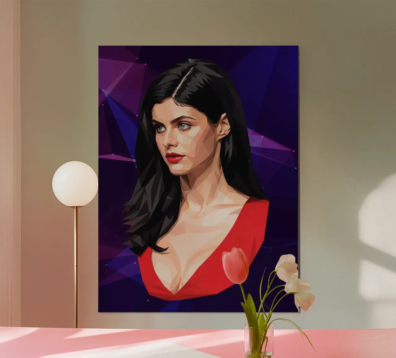 Alexandra Daddario Lowpoly carta hahnemühle da Low Profile