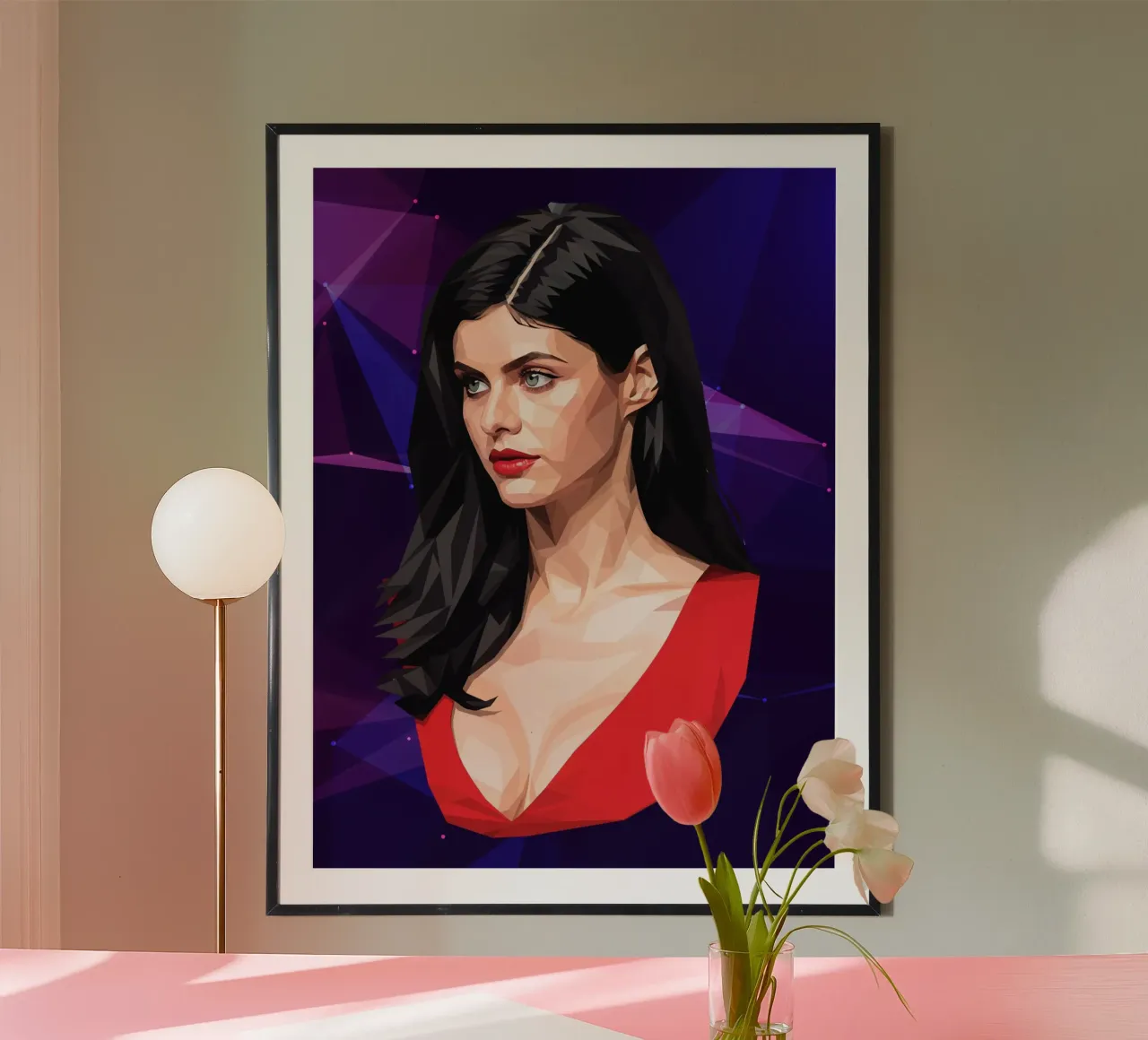 Alexandra Daddario Lowpoly carta hahnemühle da Low Profile