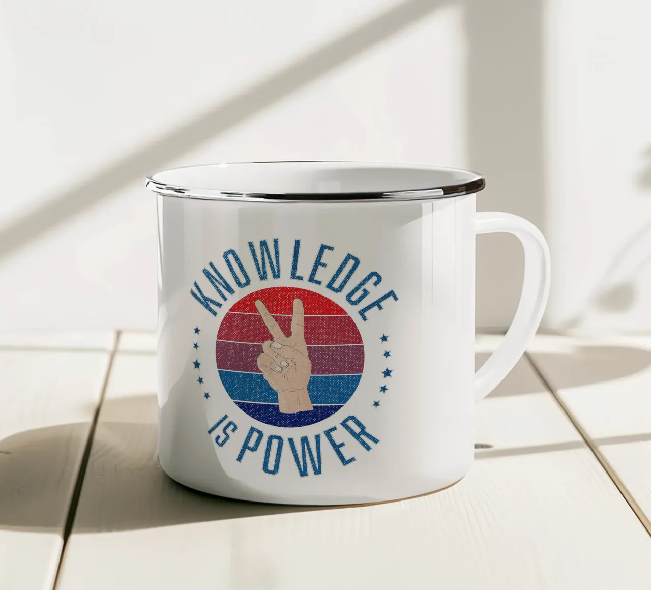La conoscenza è potere tazza in smalto da CalliLetters