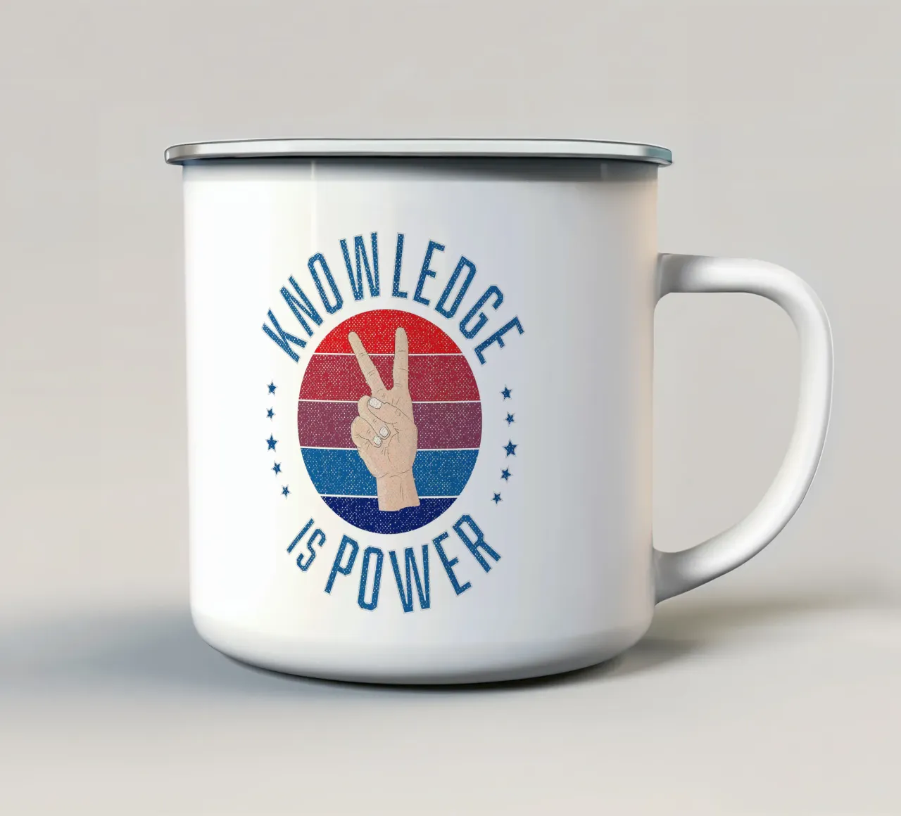 La conoscenza è potere tazza in smalto da CalliLetters
