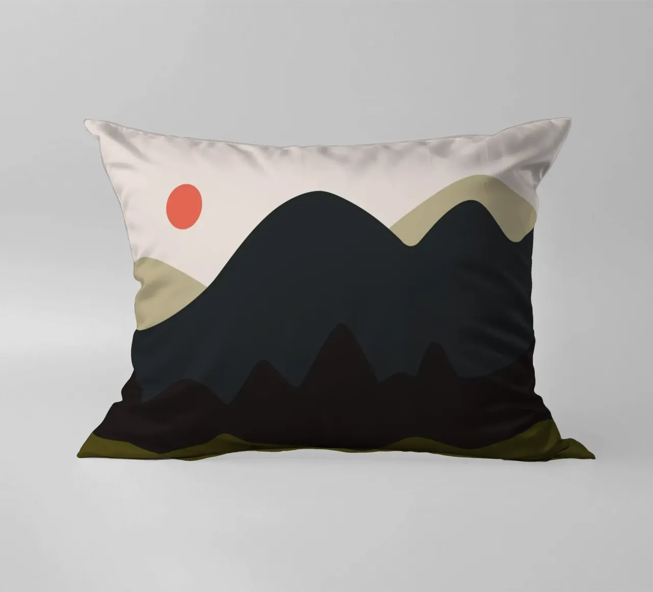 mountain and lake cuscino da XOXO Arte