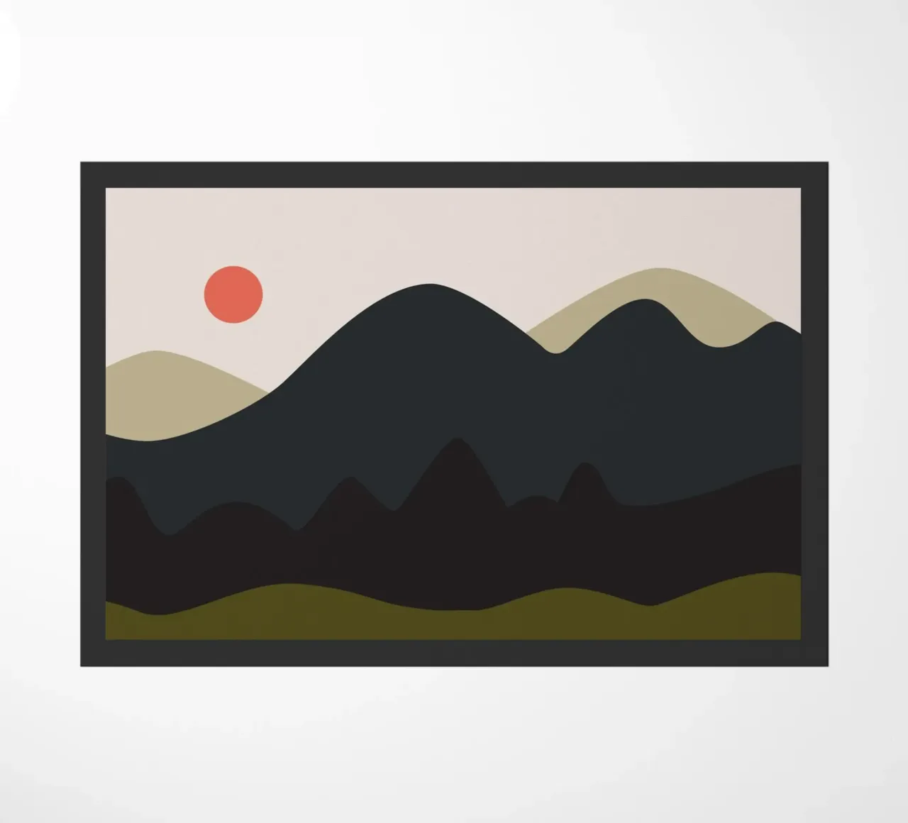 mountain and lake zerbino da XOXO Arte