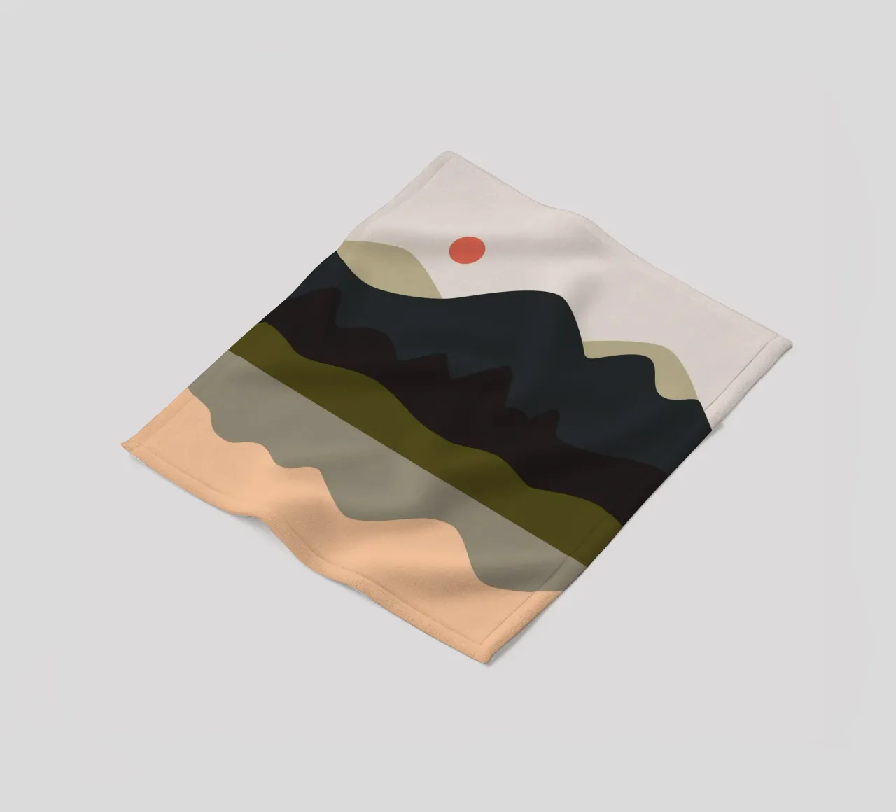mountain and lake coperta in pile da XOXO Arte