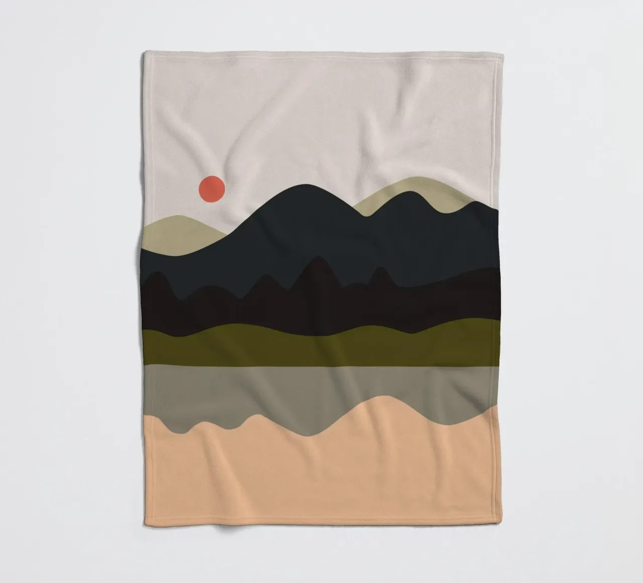 mountain and lake coperta in pile da XOXO Arte