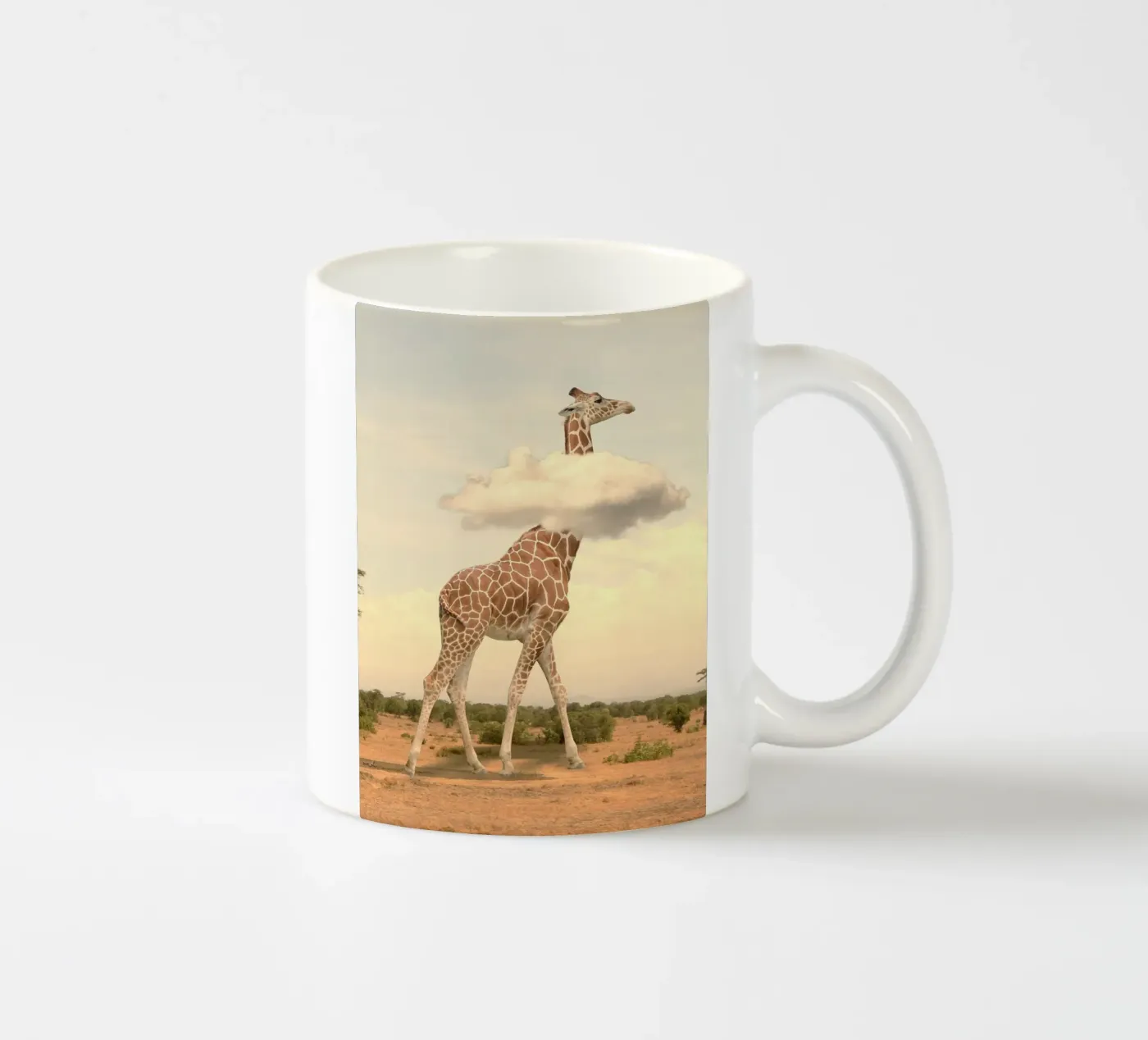 giraffe cloud ceramic mug by scoten