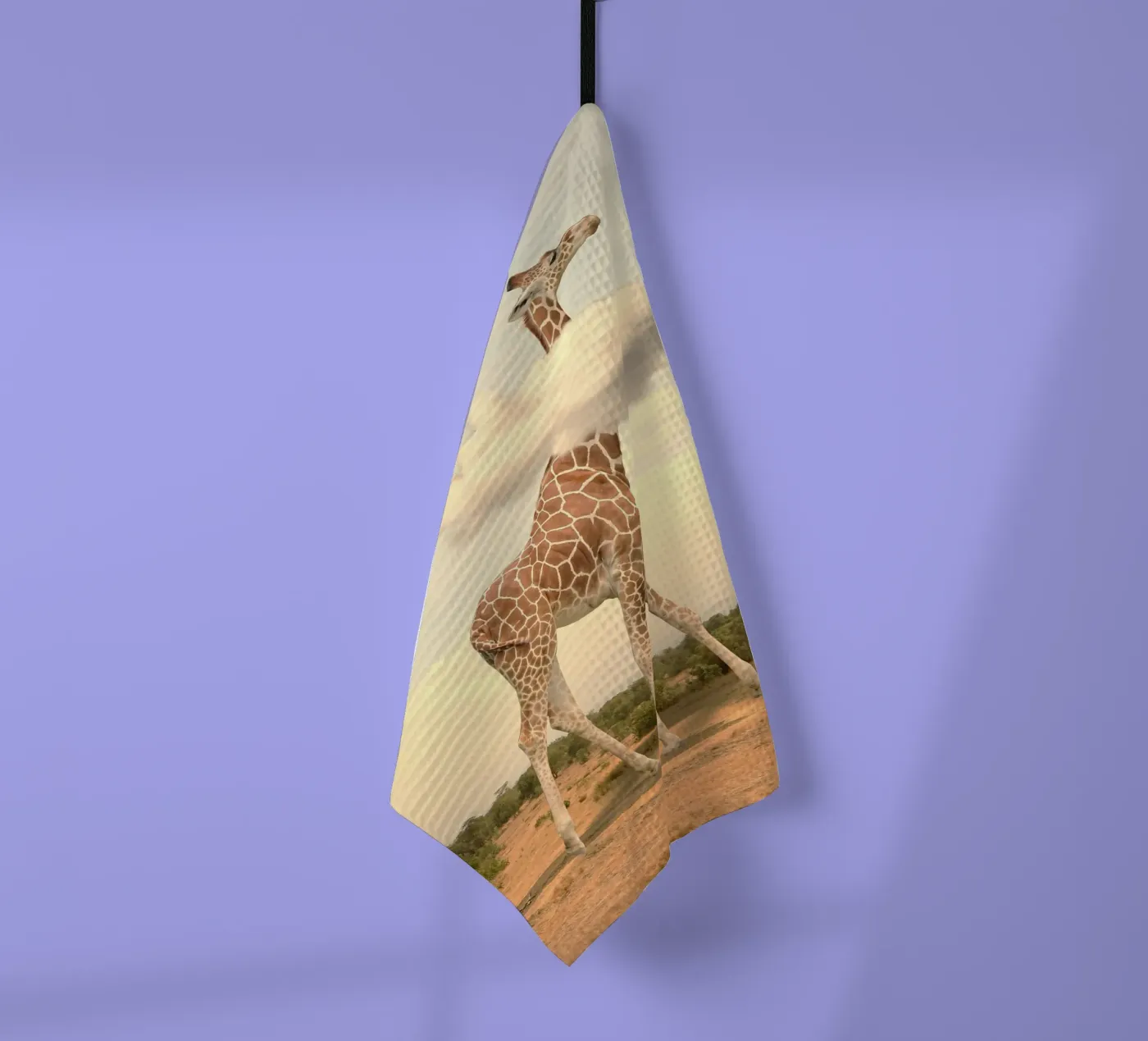 giraffe cloud tea towel by scoten