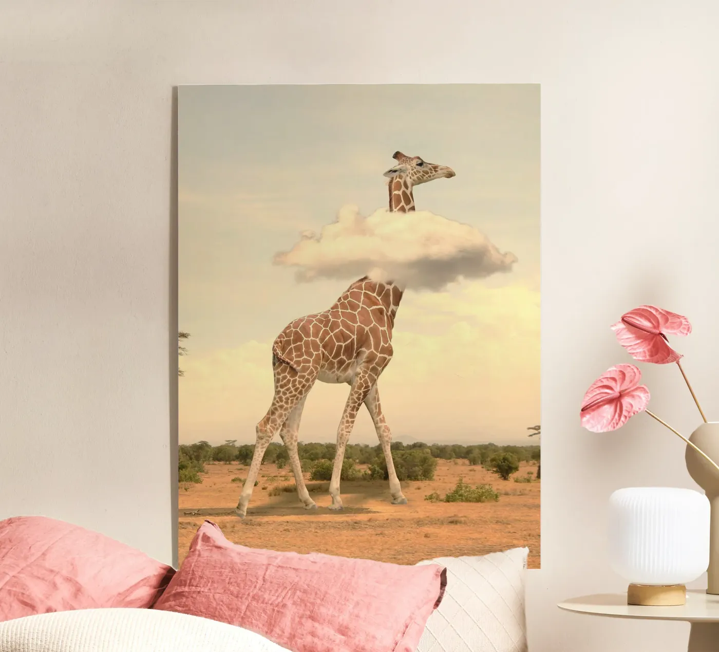 giraffe cloud Acryl-Glas von scoten