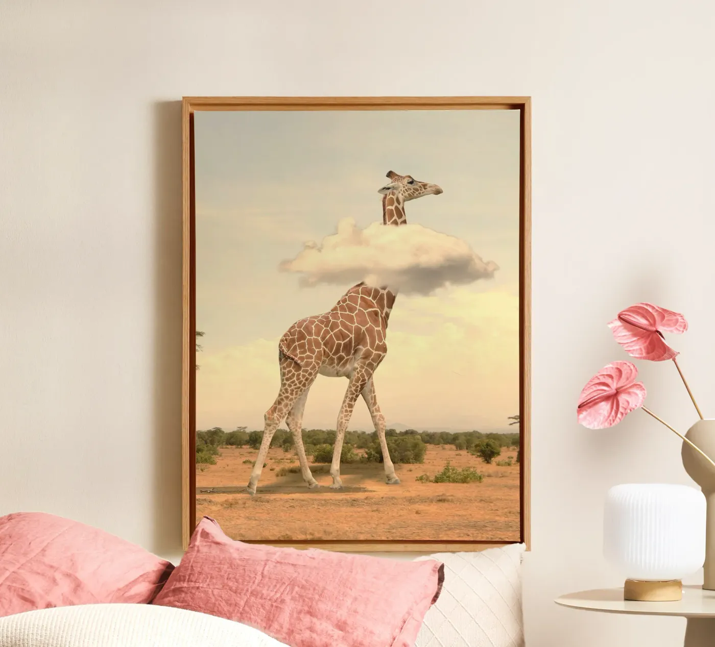 giraffe cloud canvas van scoten