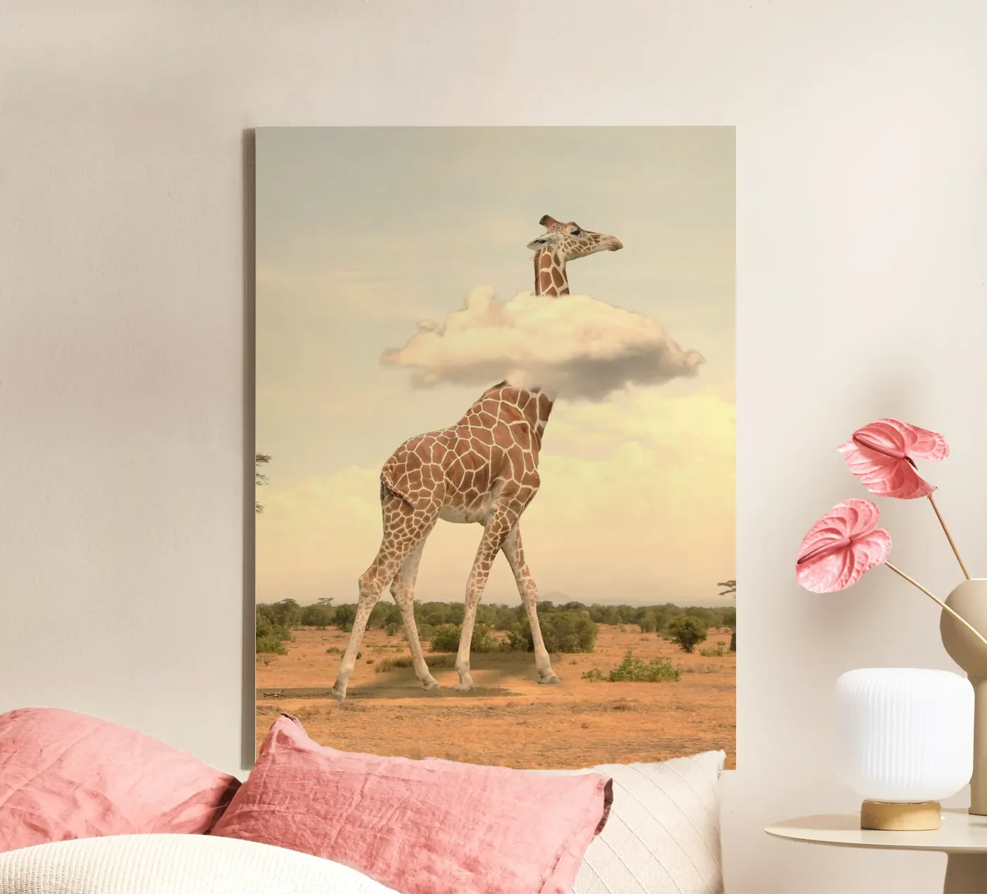 giraffe cloud canvas van scoten