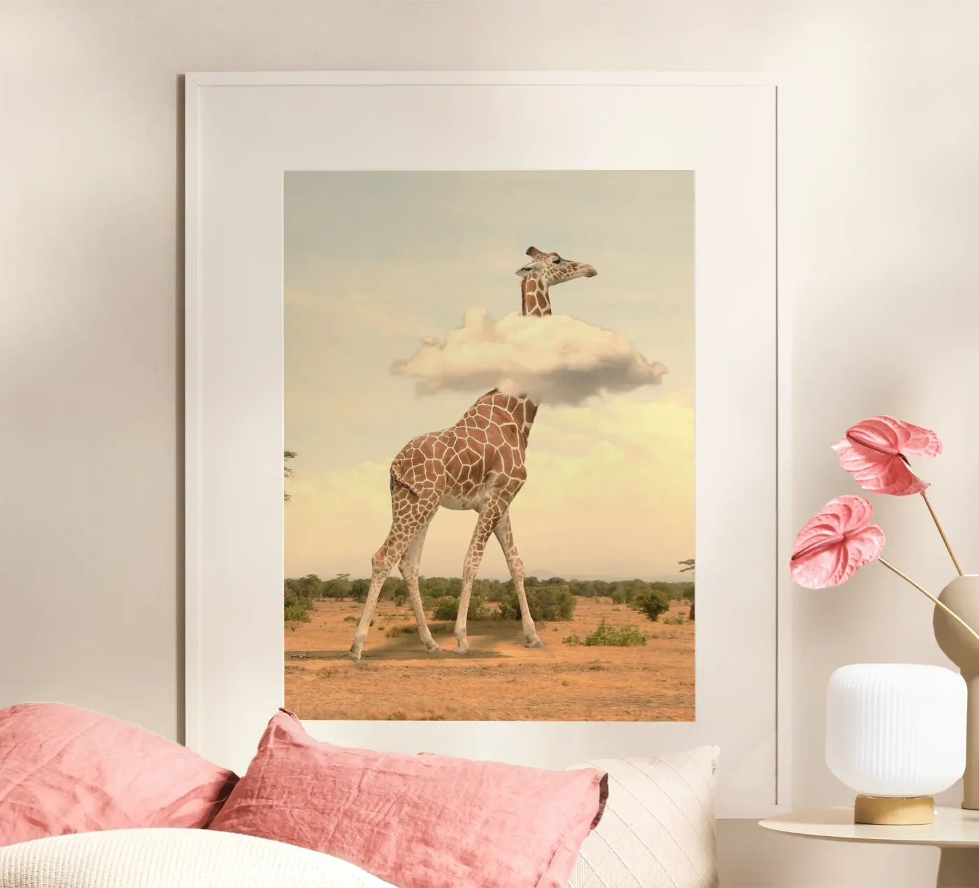 giraffe cloud poster de scoten