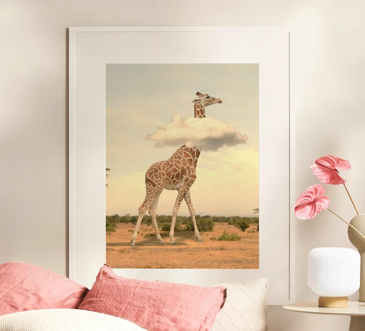 giraffe cloud poster da scoten