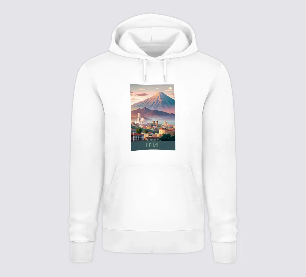Skyline minimalista di Tenerife, Spagna felpa con cappuccio da 🎁 NOBELART