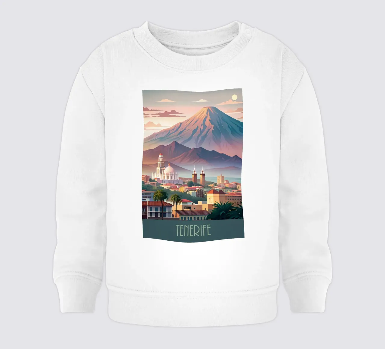 Skyline minimalista di Tenerife, Spagna felpa neonato da 🎁 NOBELART