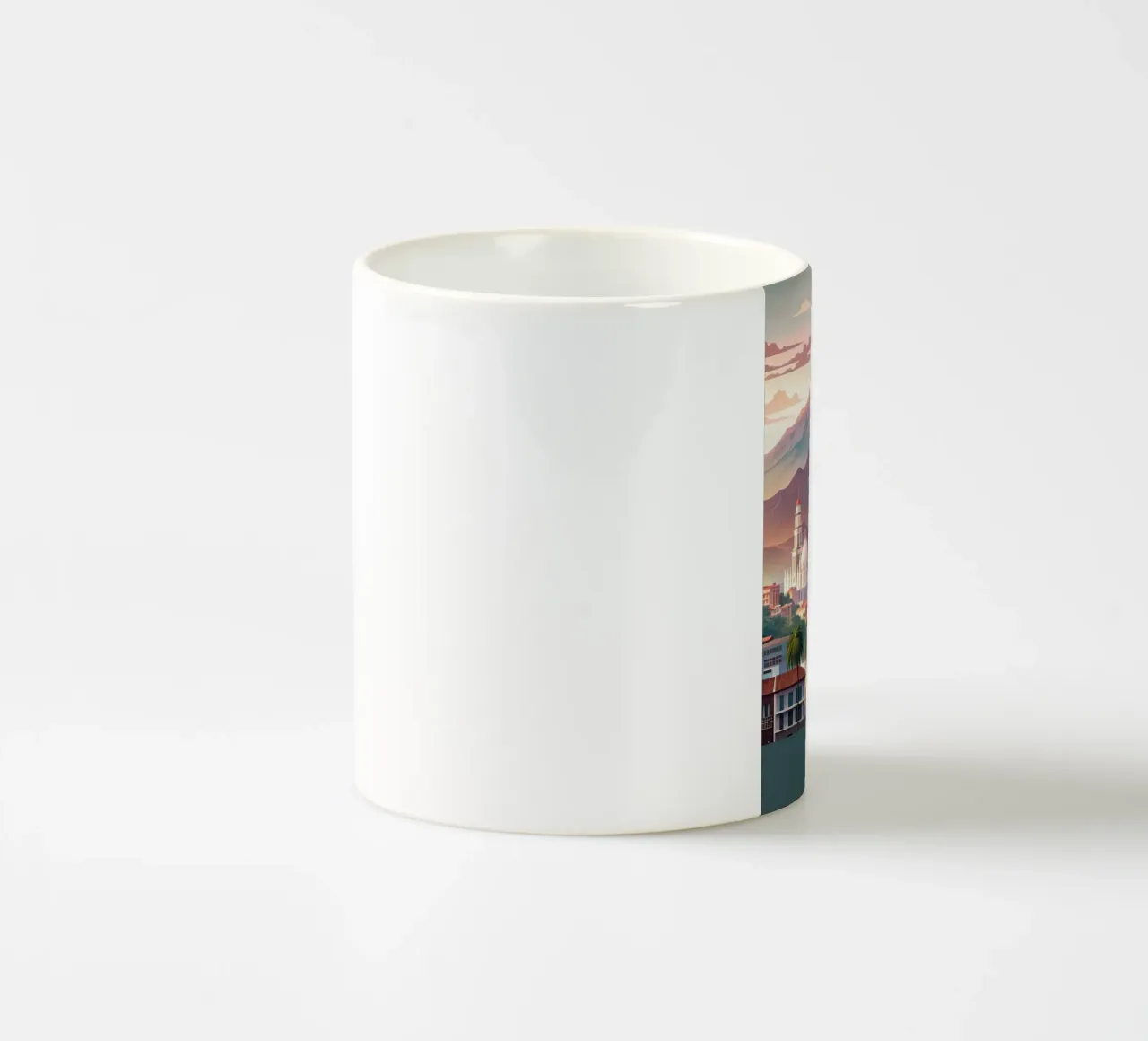 Skyline minimalista di Tenerife, Spagna tazza in ceramica da 🎁 NOBELART