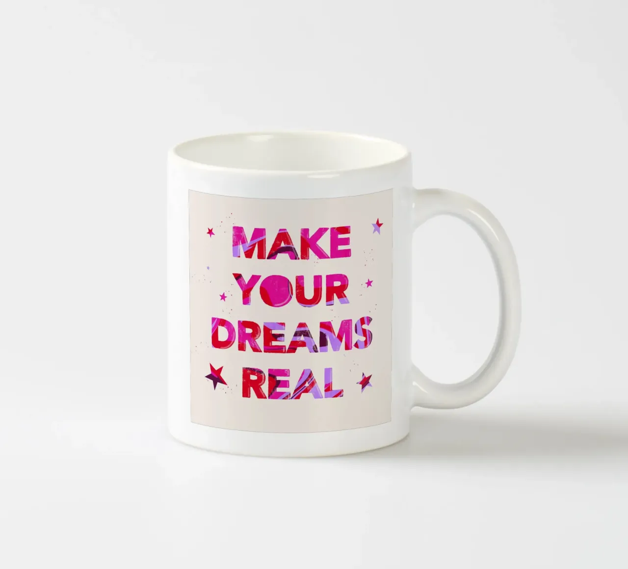 Realizzare i propri sogni tazza in ceramica da nicigabrieldesigns