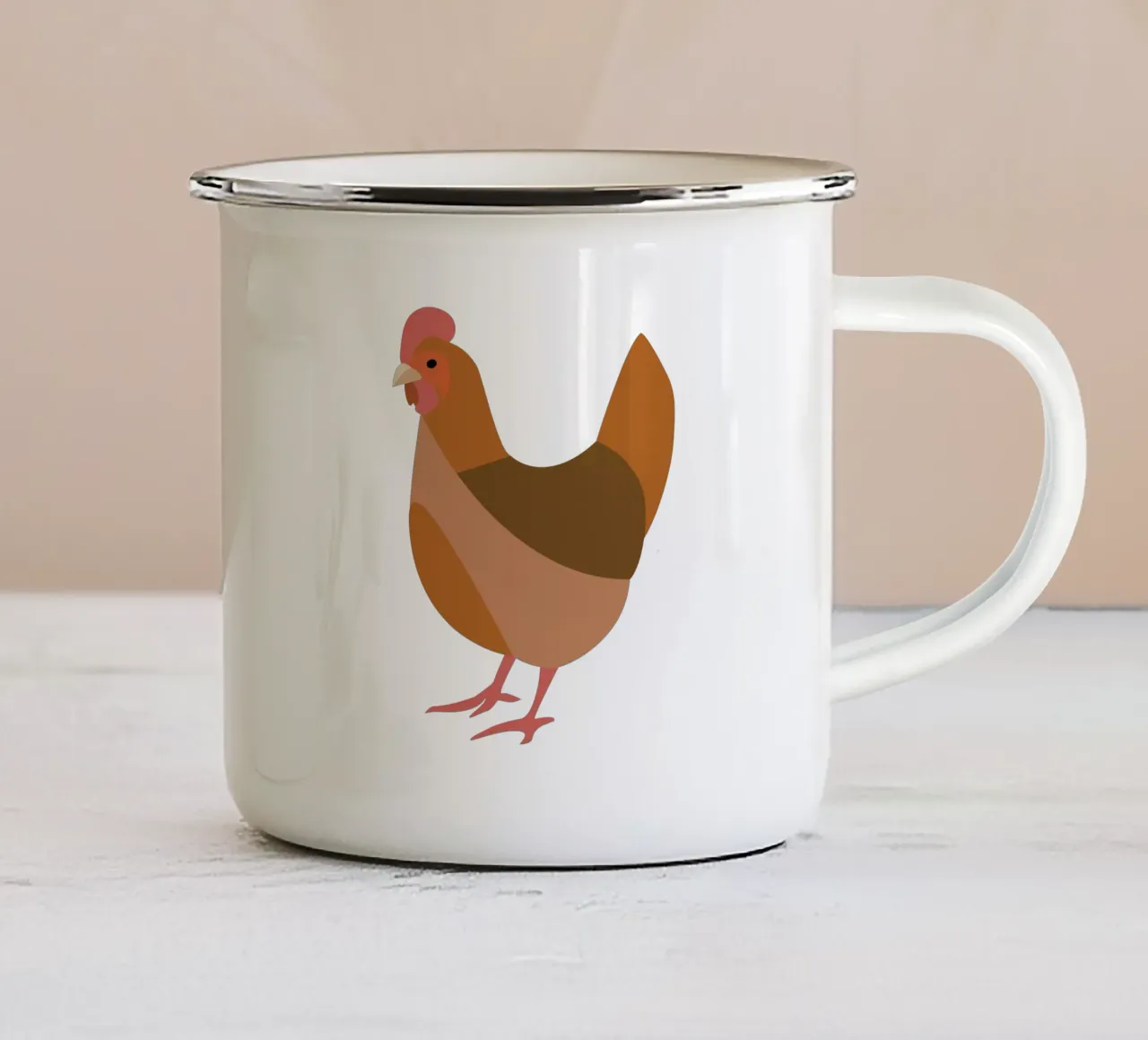 chicken tazza in smalto da XOXO Arte