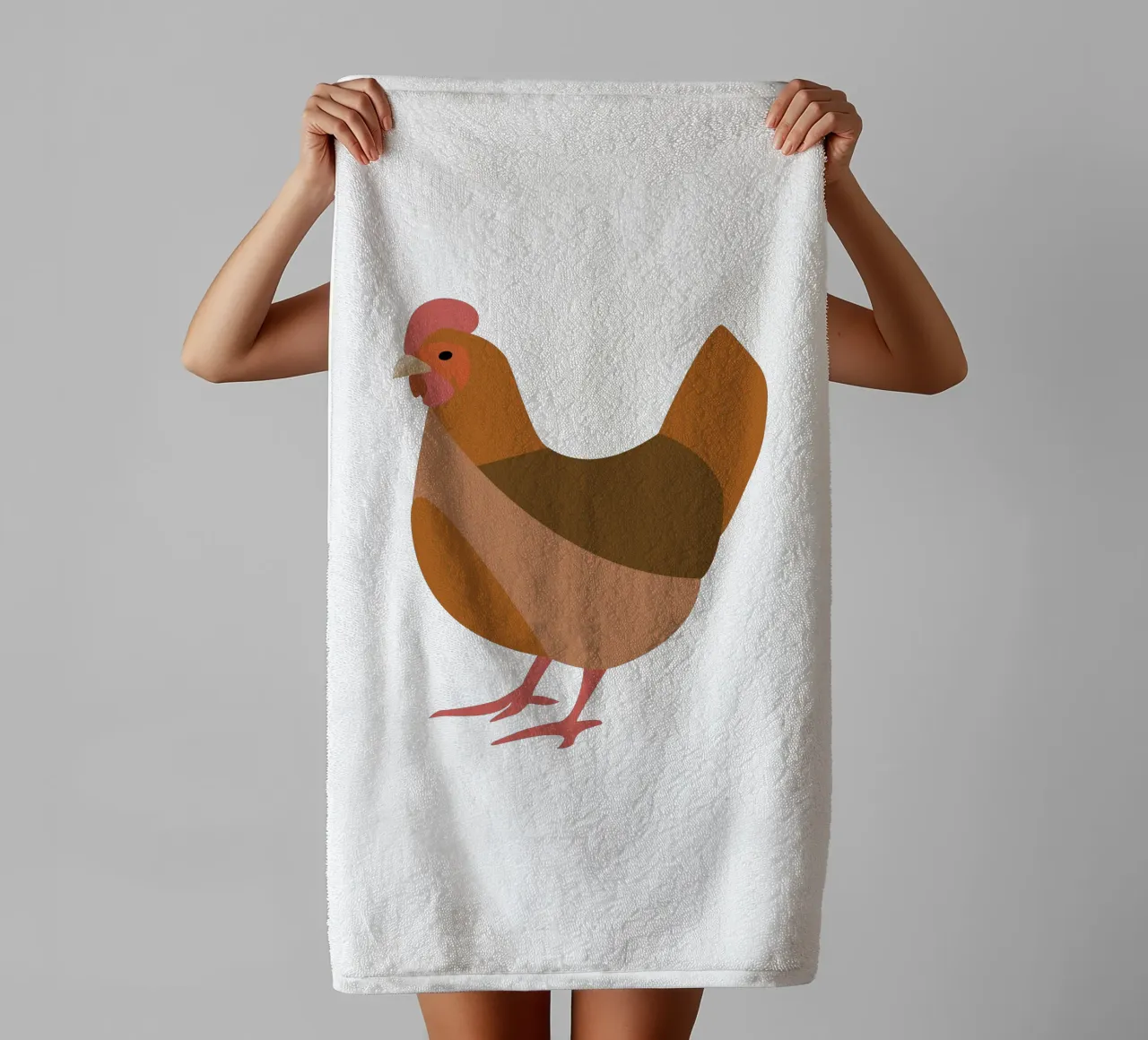 chicken asciugamano da bagno da XOXO Arte