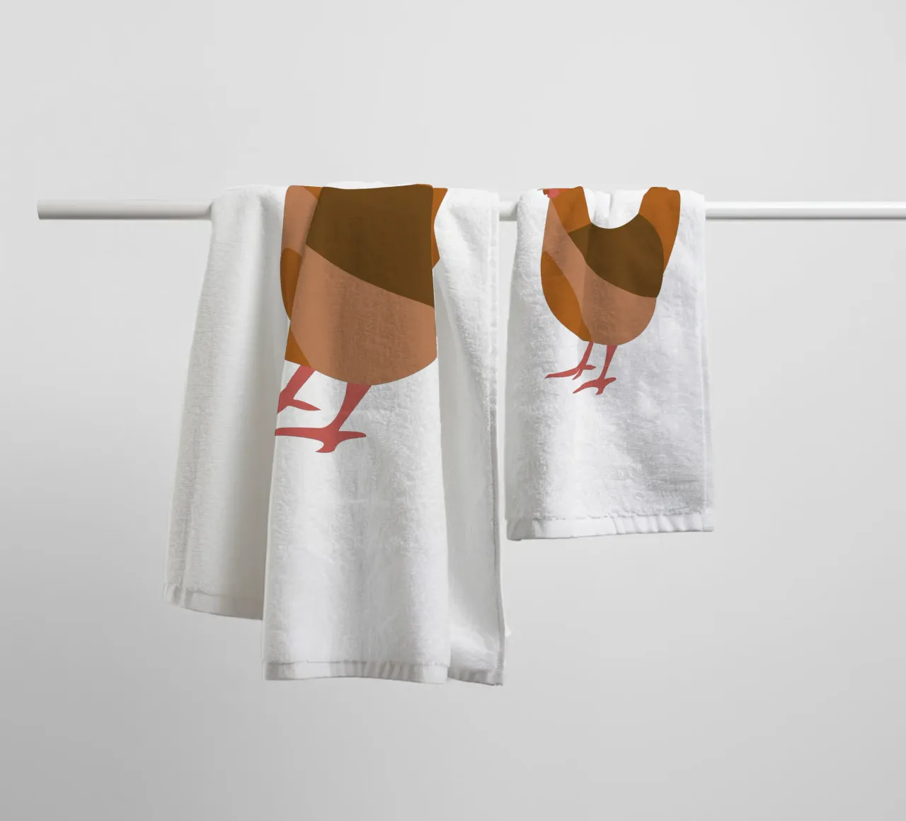 chicken asciugamano da bagno da XOXO Arte