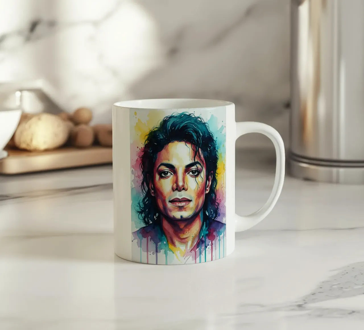 Michael Jackson arte colorata tazza in ceramica da Kalis