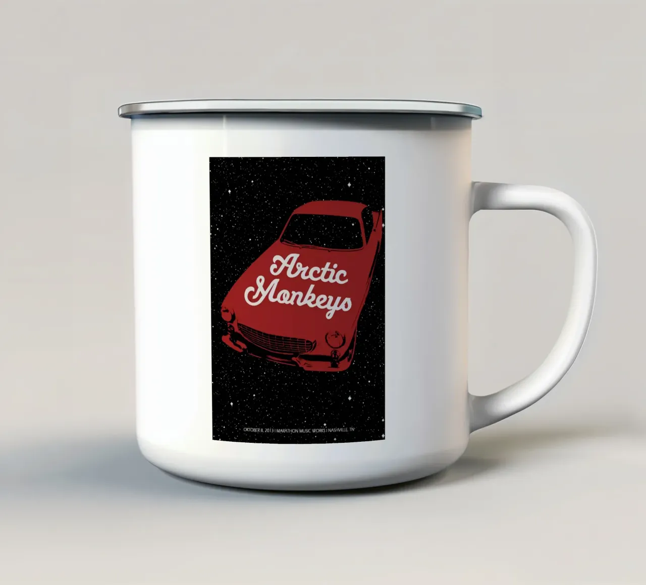 Red Car Arctic Monkeys Concert Poster tazza in smalto da ASGONY