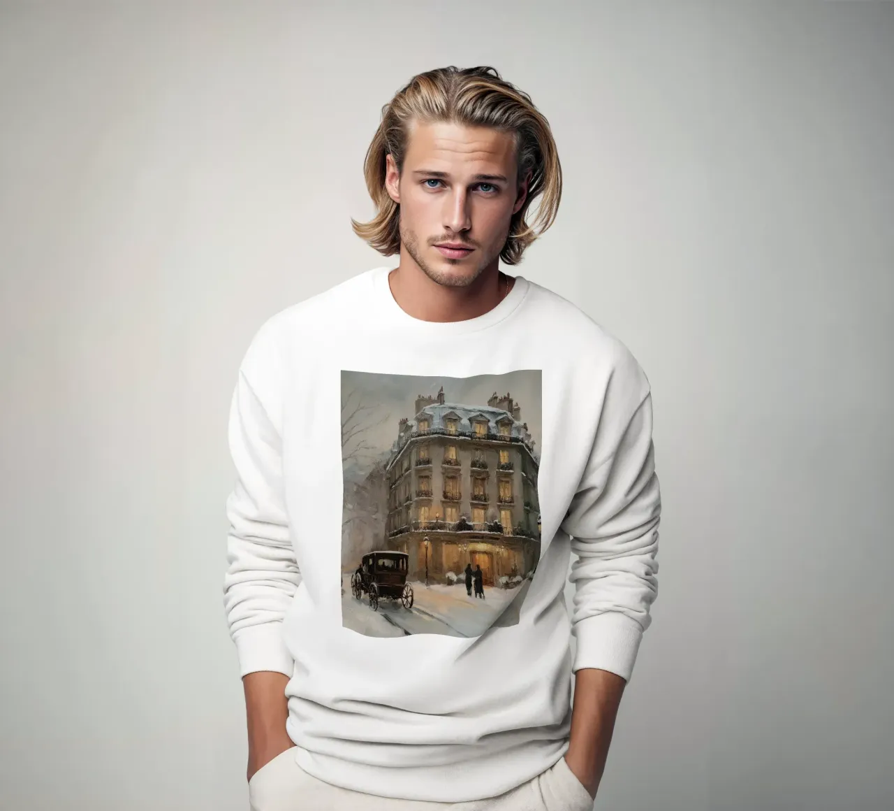 Tarde de invierno en la ciudad sudadera de Cozy Vibes