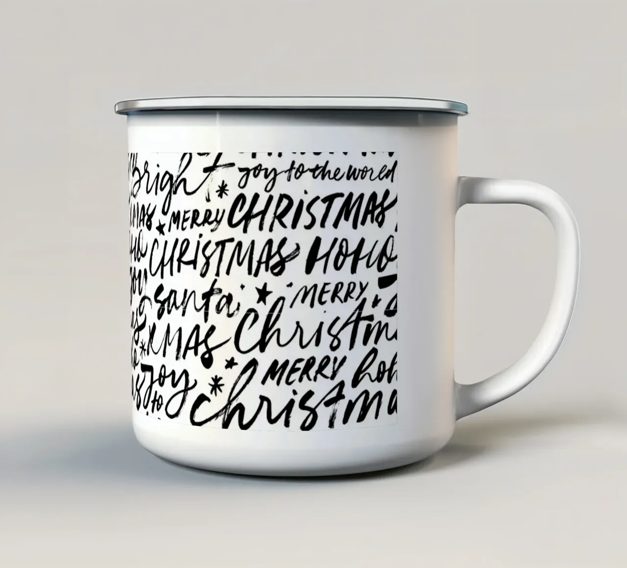 X-Mas Words tazza in smalto da DigiWunderwerk