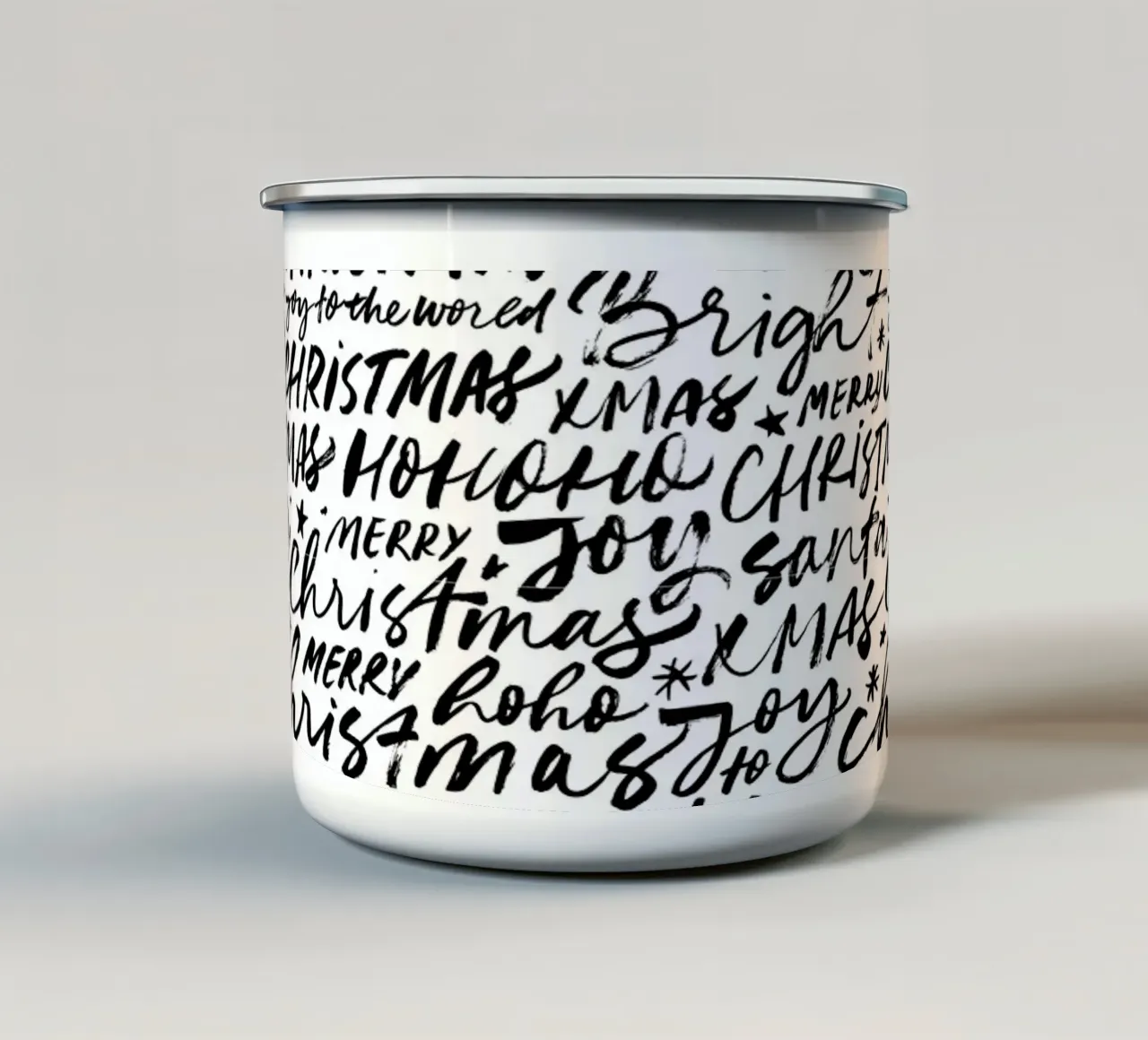 X-Mas Words tazza in smalto da DigiWunderwerk