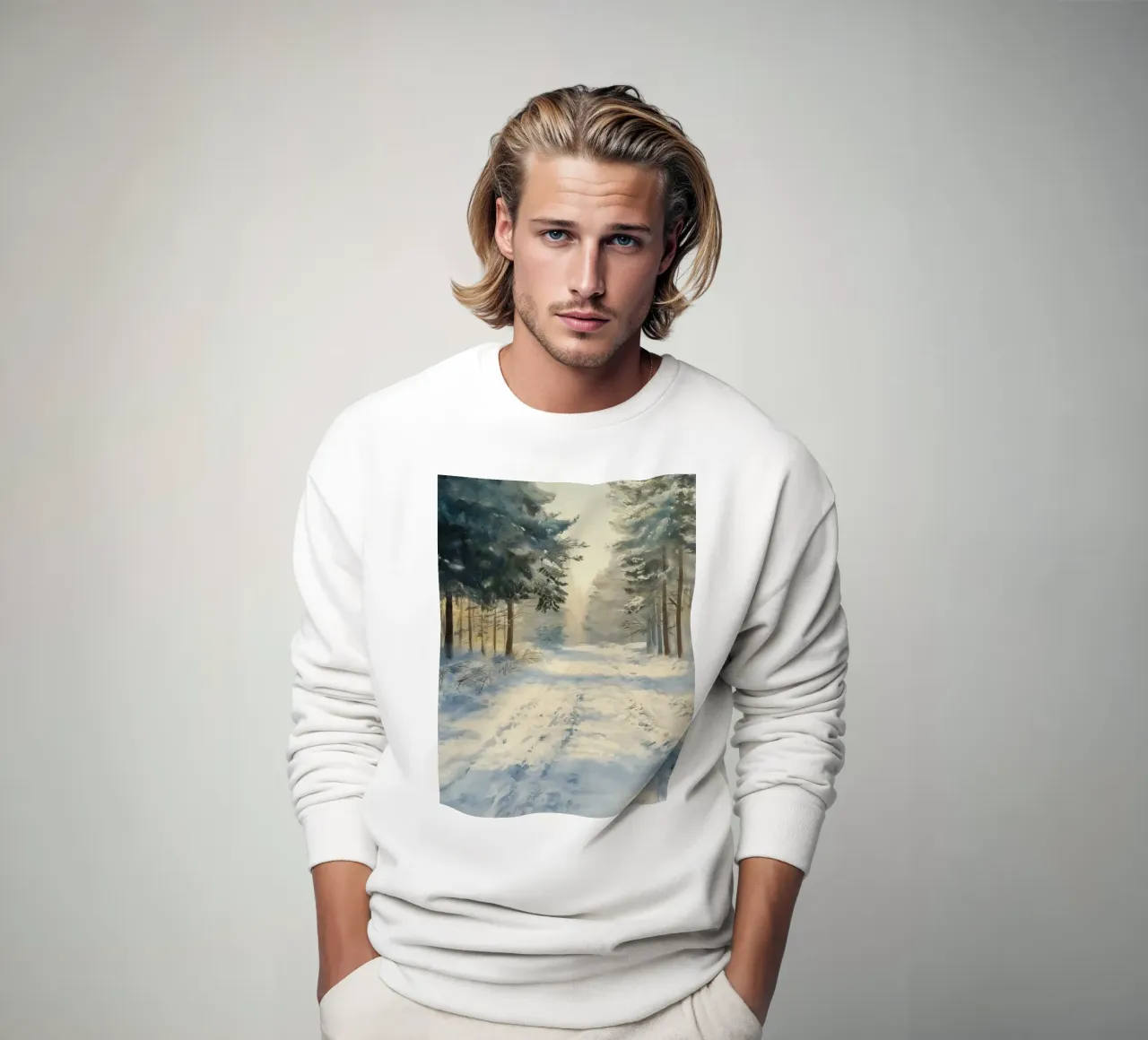 Mañana de invierno en un bosque tranquilo - luz del sol sudadera de Cozy Vibes
