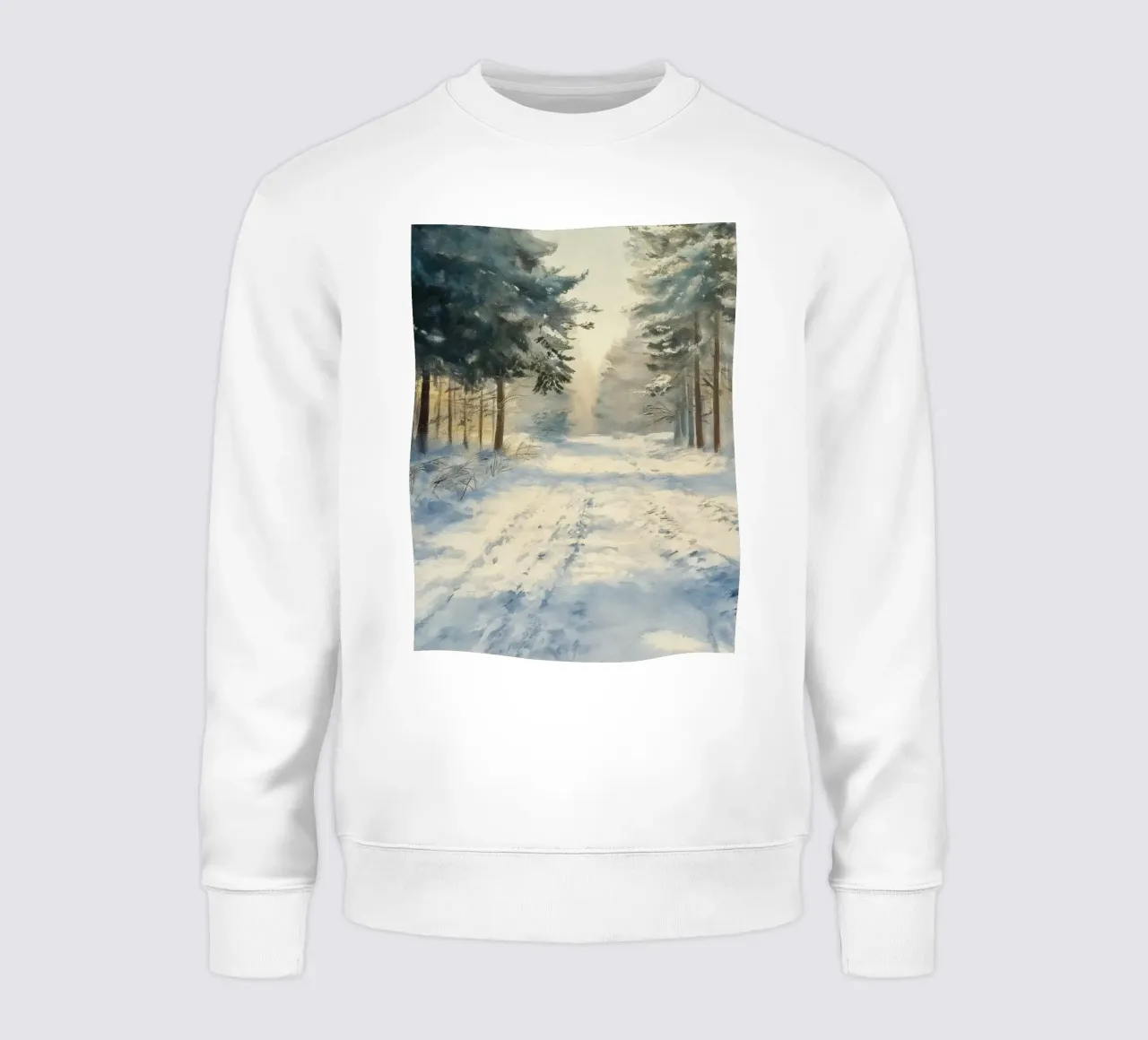 Mañana de invierno en un bosque tranquilo - luz del sol sudadera de Cozy Vibes