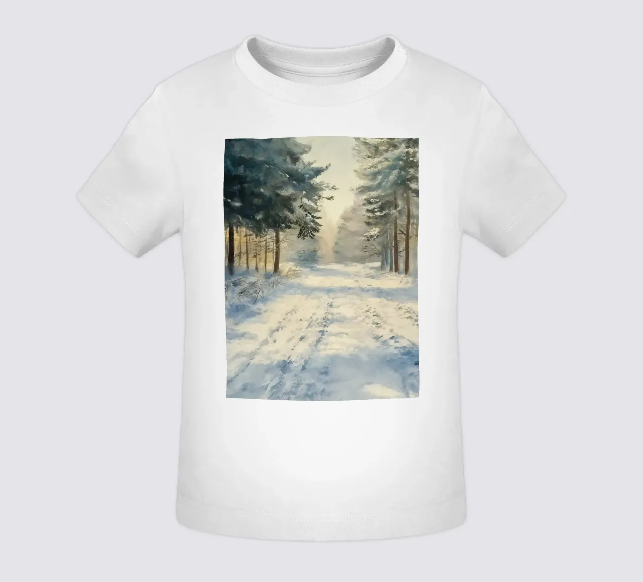 Wintermorgen im stillen Wald – Sonnenlicht Baby T-Shirt von Cozy Vibes
