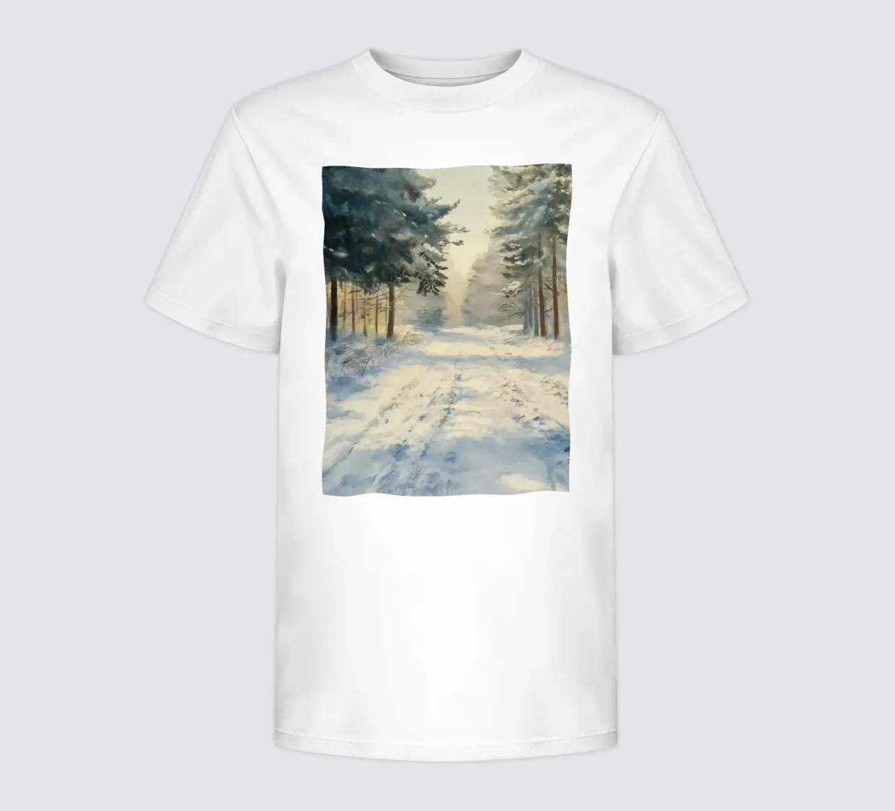 Mattina d'inverno in una foresta tranquilla - luce del sole t-shirt bambini da Cozy Vibes