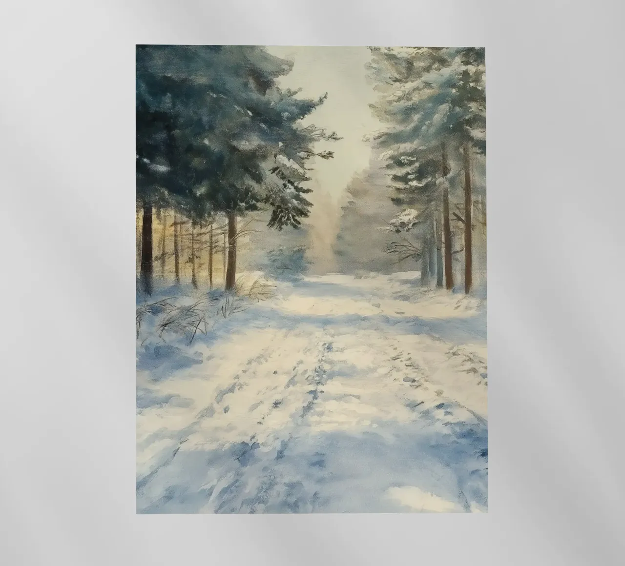 Mattina d'inverno in una foresta tranquilla - luce del sole pellicola backlit da Cozy Vibes