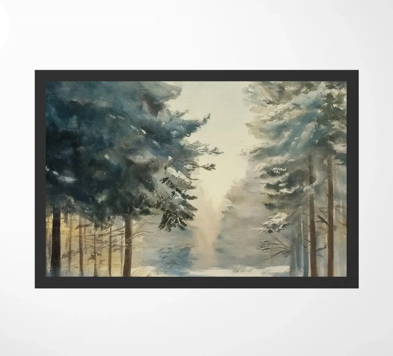 Mattina d'inverno in una foresta tranquilla - luce del sole zerbino da Cozy Vibes
