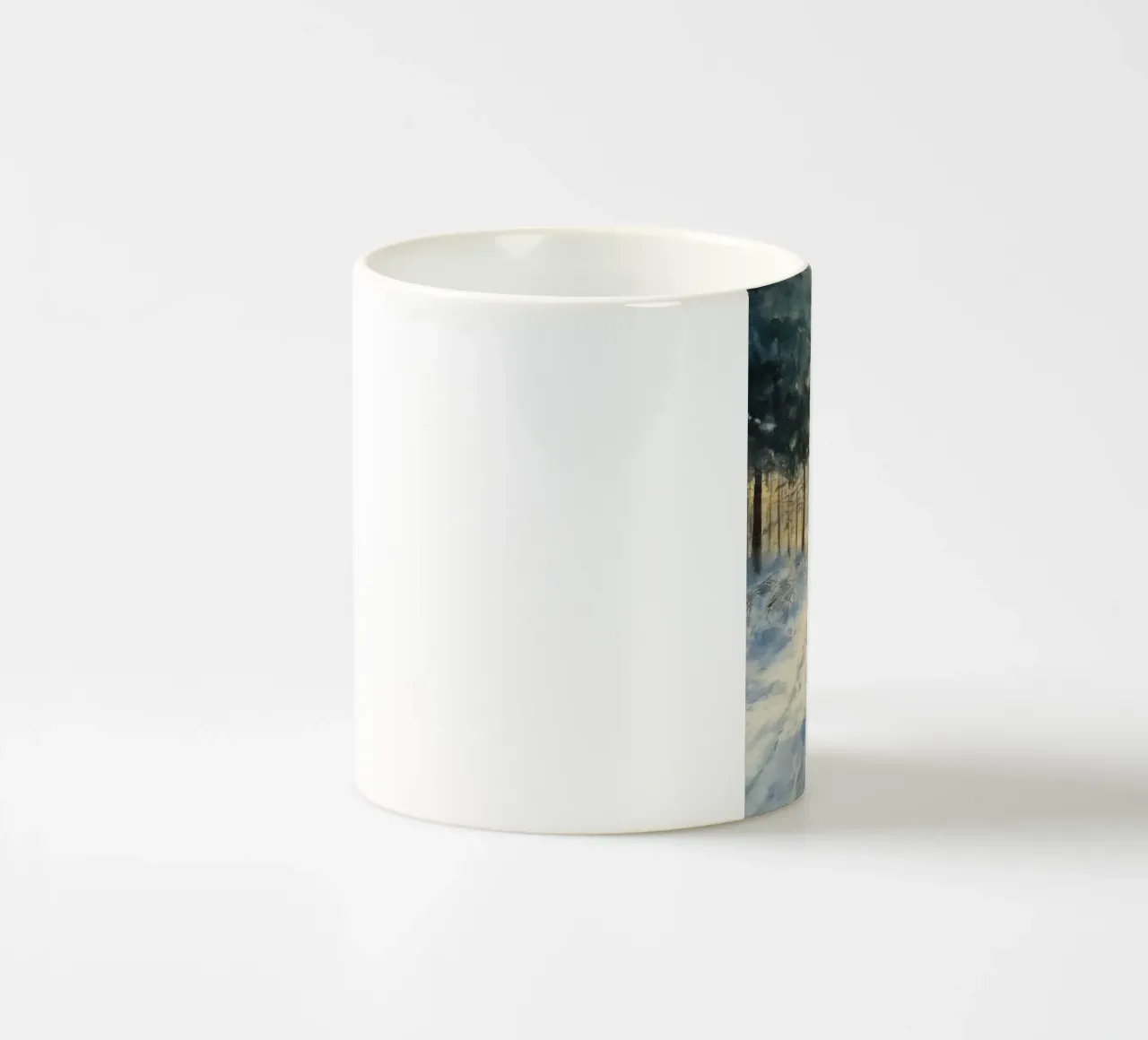 Mattina d'inverno in una foresta tranquilla - luce del sole tazza in ceramica da Cozy Vibes