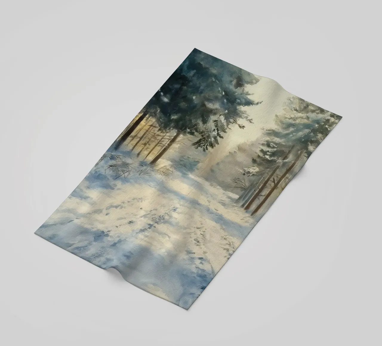 Mattina d'inverno in una foresta tranquilla - luce del sole telo mare da Cozy Vibes