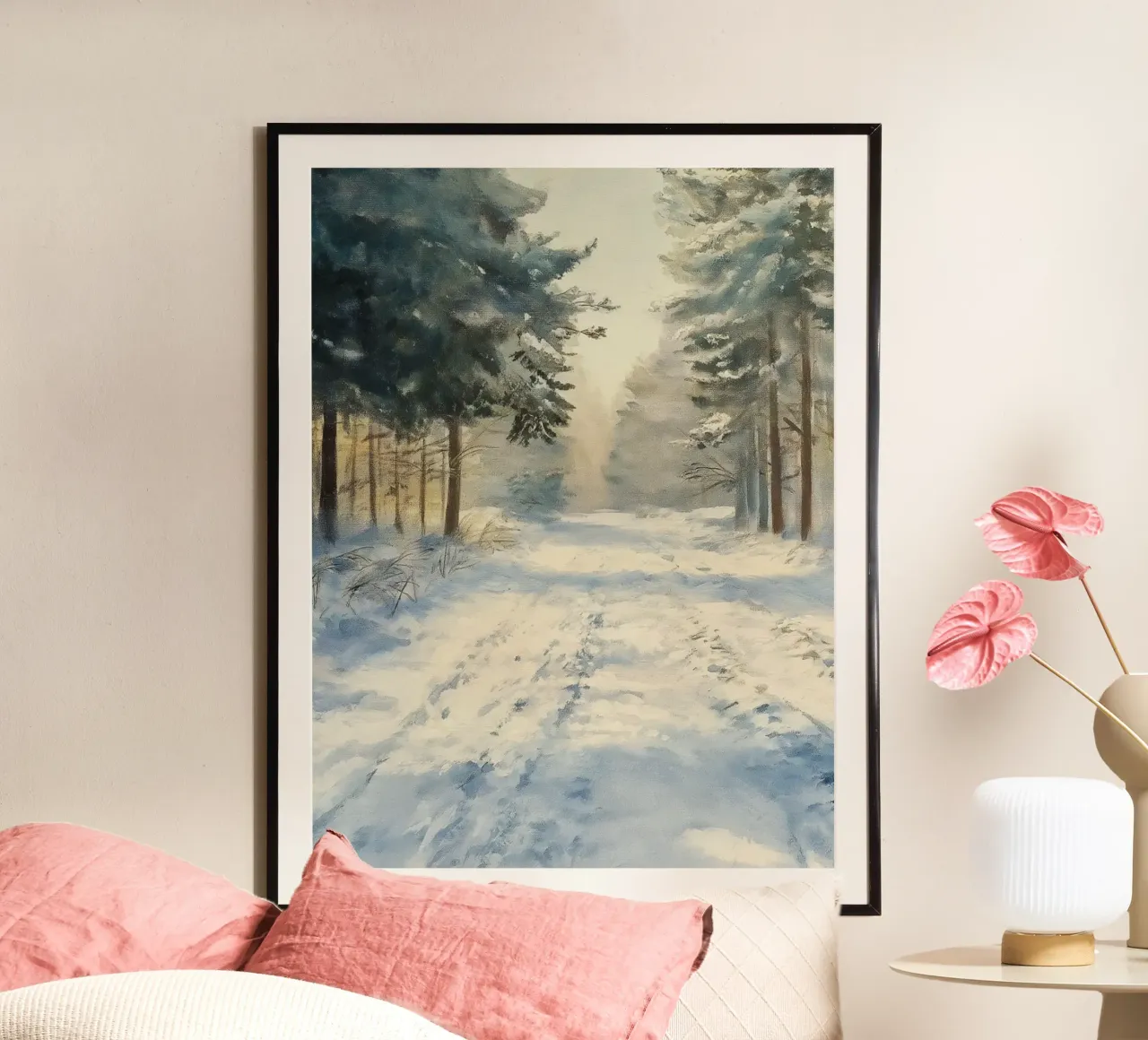 Mattina d'inverno in una foresta tranquilla - luce del sole carta hahnemühle da Cozy Vibes
