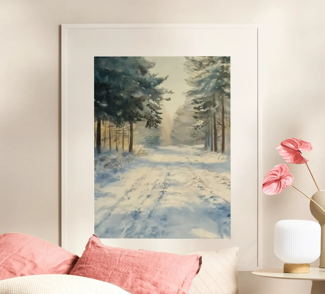 Mattina d'inverno in una foresta tranquilla - luce del sole carta hahnemühle da Cozy Vibes