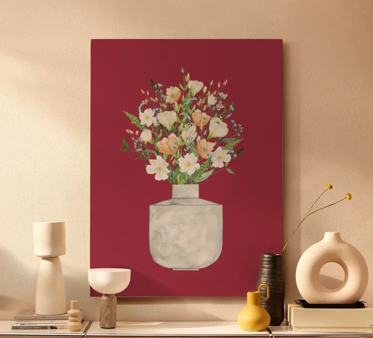 Bouquet di fiori alluminio dibond da herzundpapier