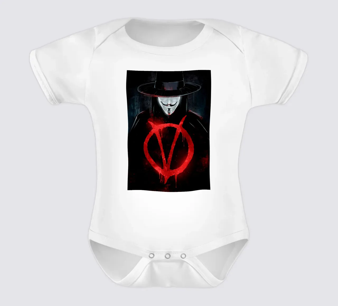 V For Vendetta body neonato maniche corte da nabakumov