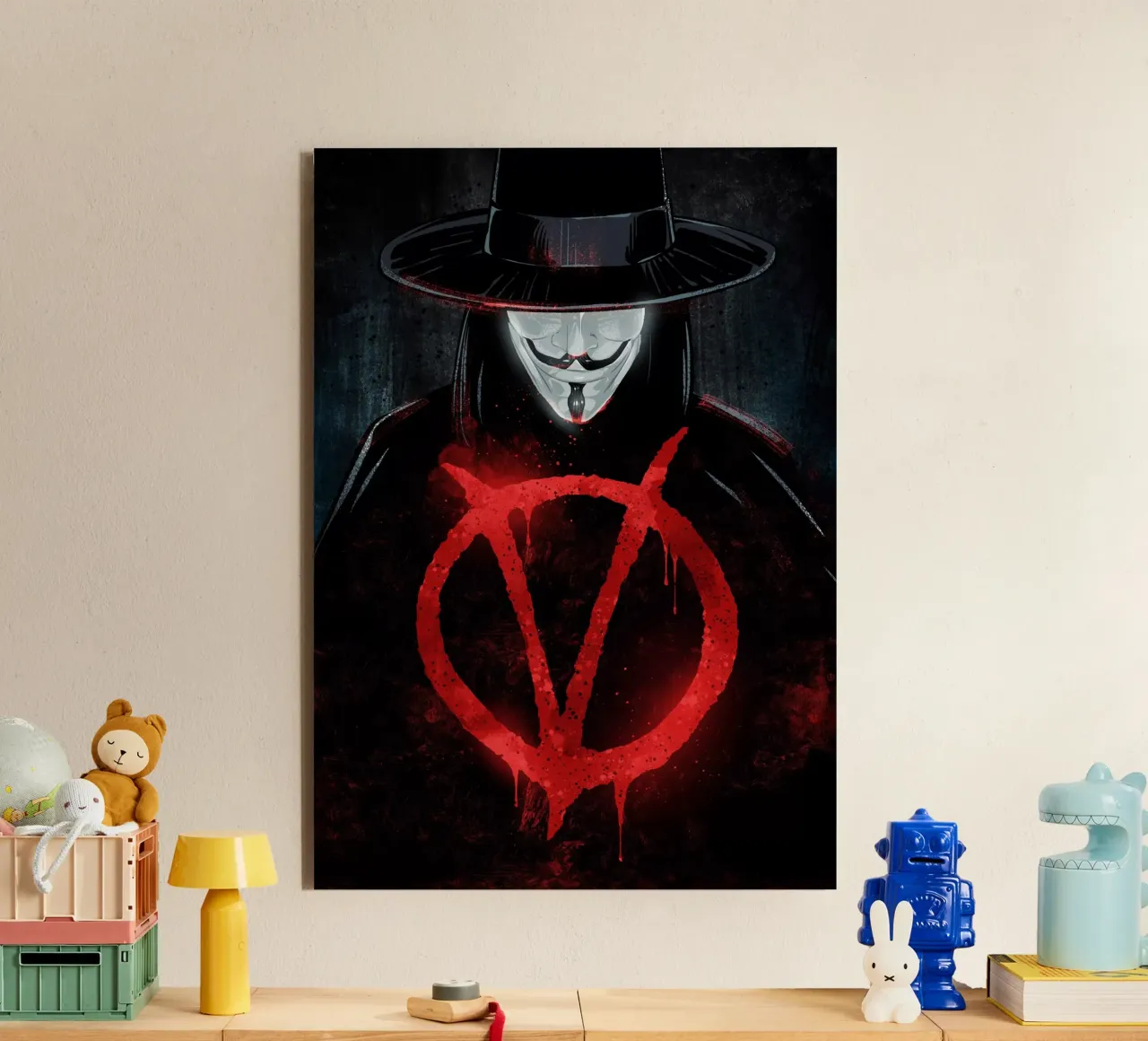 V For Vendetta alluminio dibond da nabakumov