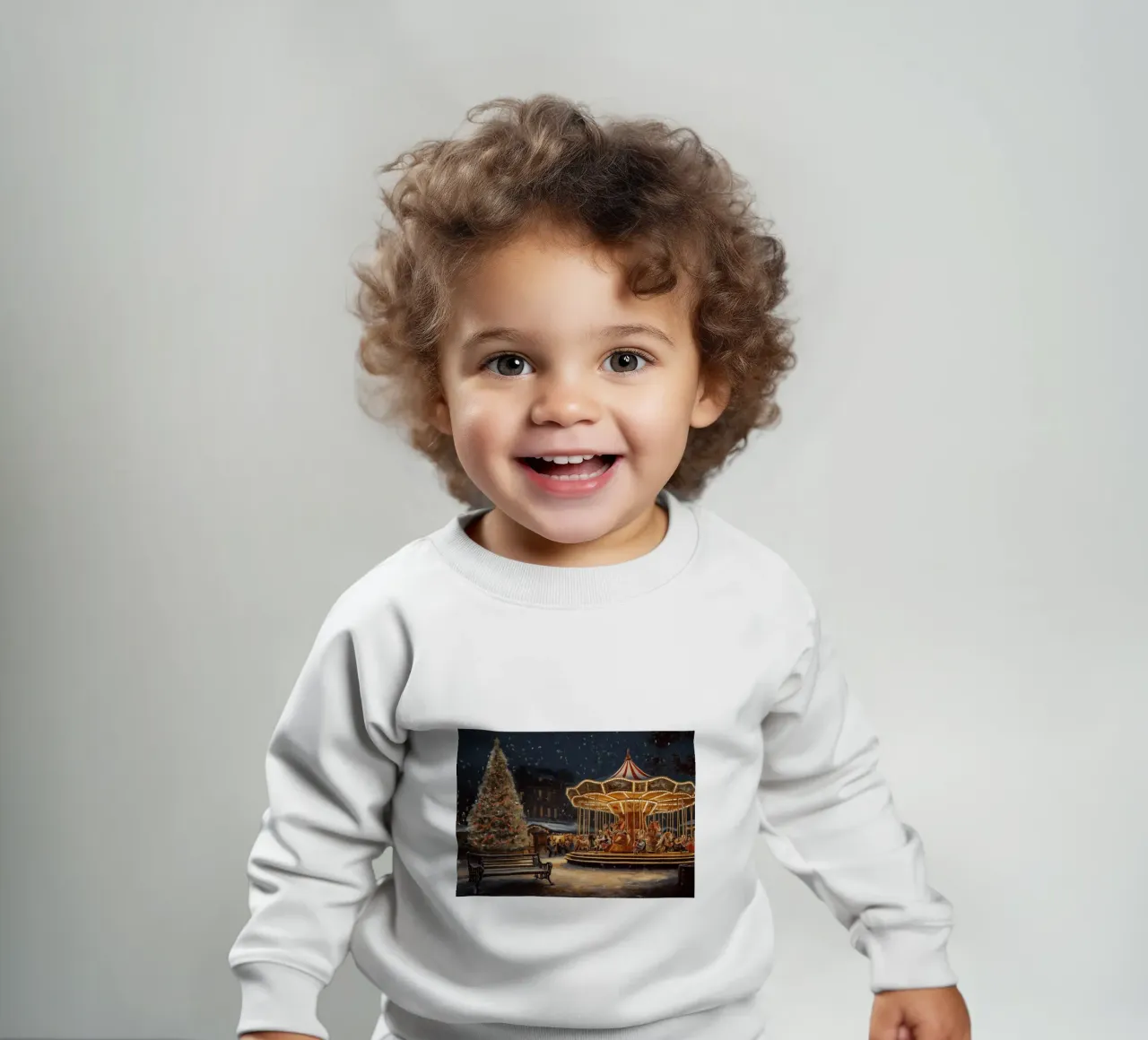 Giostra di Natale con luci scintillanti - sera d'inverno felpa neonato da Cozy Vibes