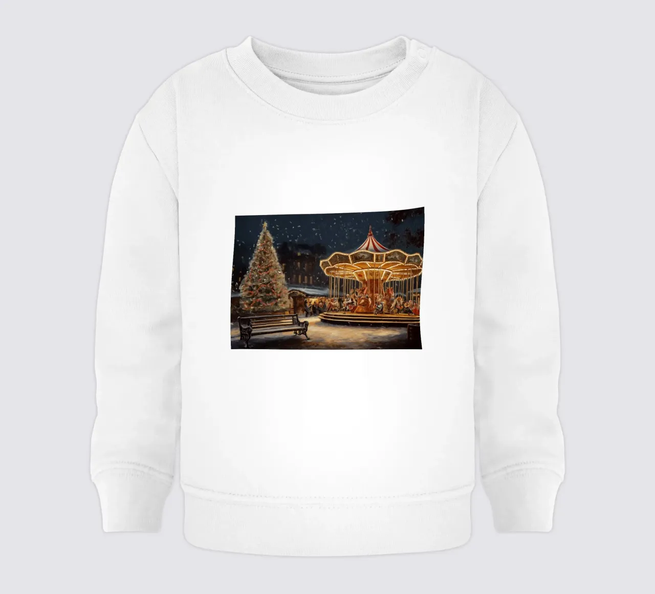 Giostra di Natale con luci scintillanti - sera d'inverno felpa neonato da Cozy Vibes