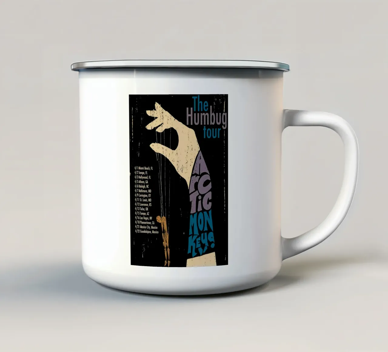 The Humbug Tour Arctic Monkeys Hand tazza in smalto da ASGONY