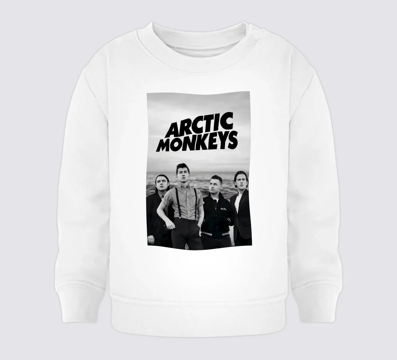 All Member Arctic Monkeys Black And White Poster felpa neonato da ASGONY