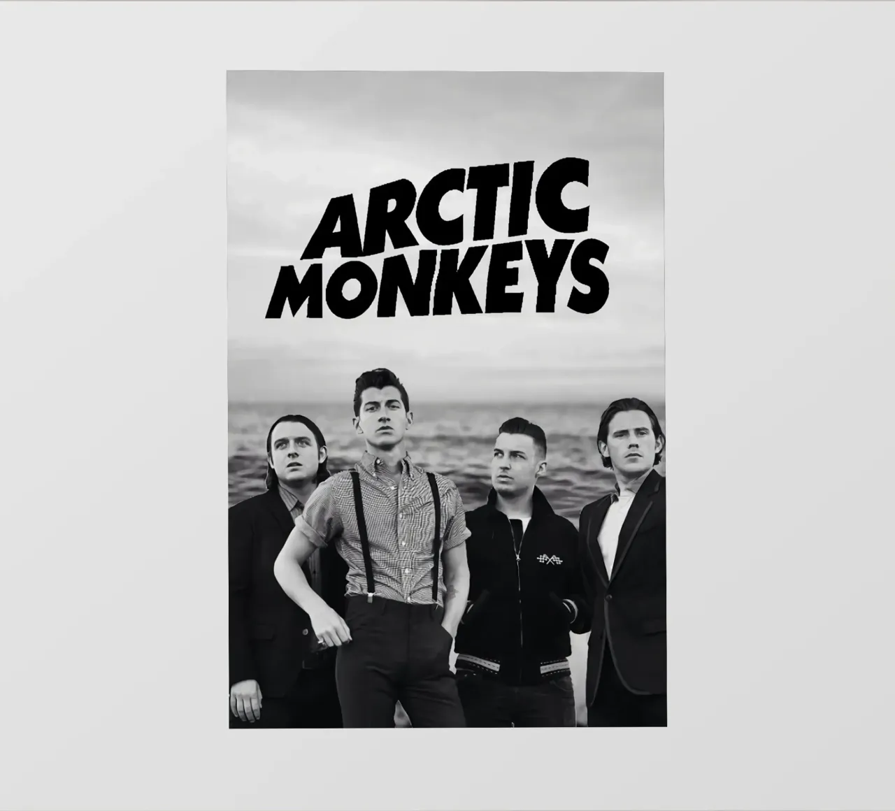 All Member Arctic Monkeys Black And White Poster telo in pvc da ASGONY