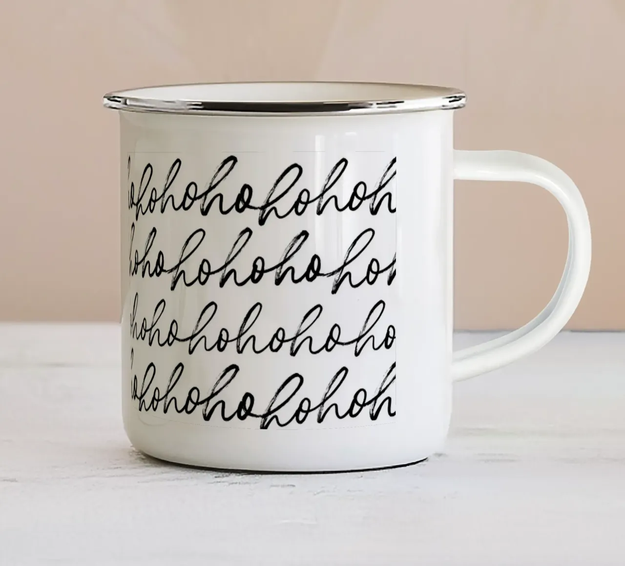 ∞HOHOHO∞ tazza in smalto da DigiWunderwerk