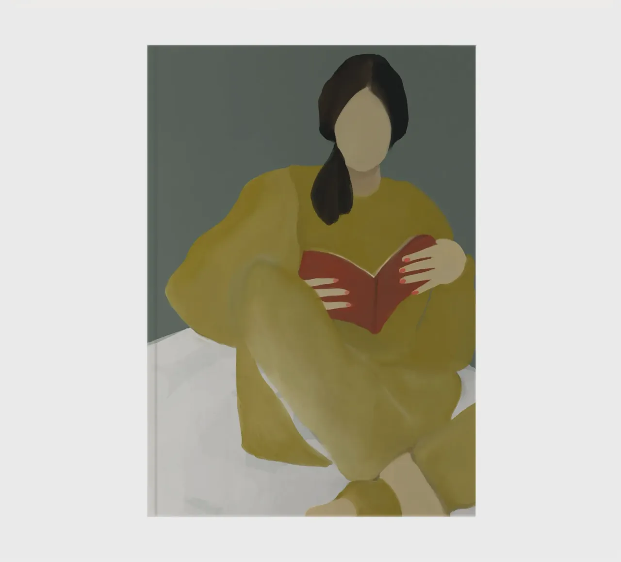 couch reading notebook by XOXO Arte