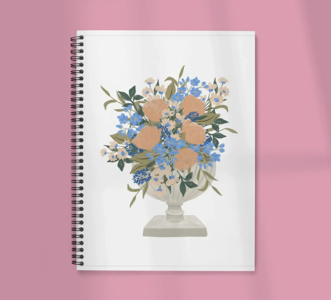 Lussureggiante bouquet di fiori in un vaso a calice diario ad anelli da herzundpapier