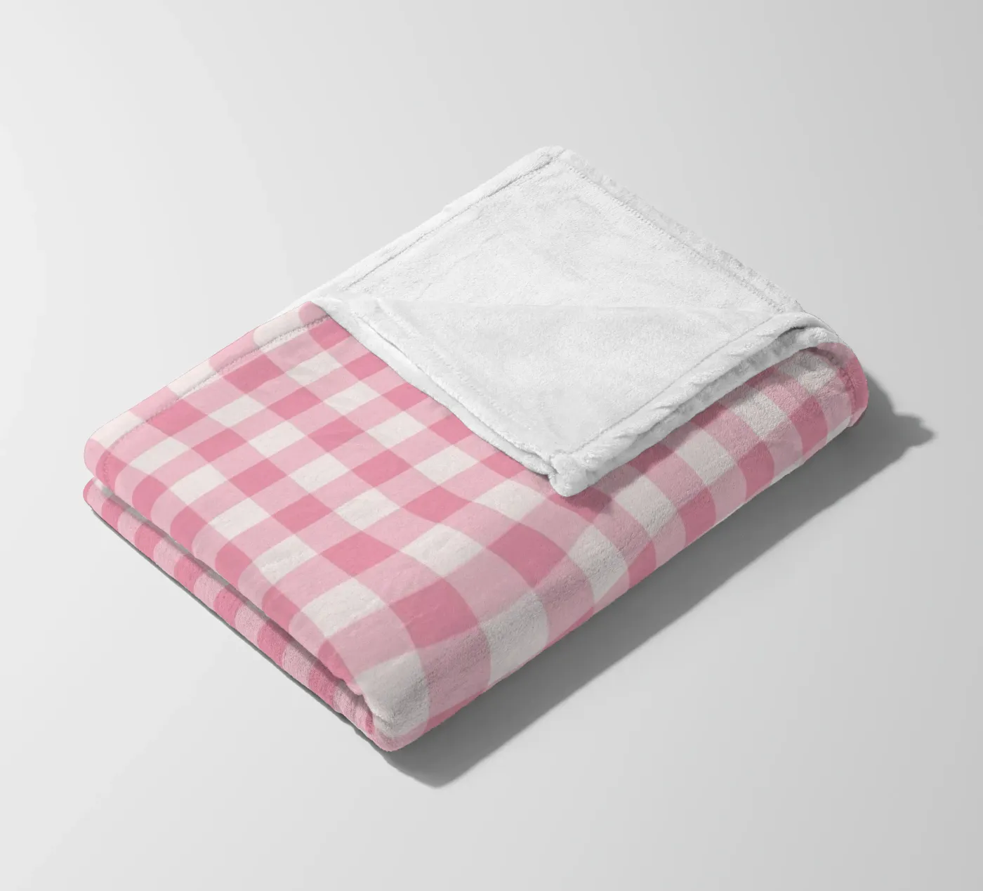 Rosa Gingham-Muster Fleecedecke von Altruist Studio