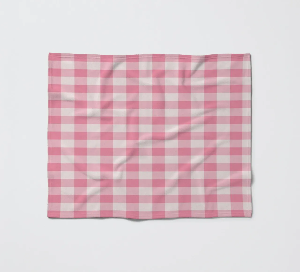 Pink Gingham Pattern Fleecedecke von Altruist Studio